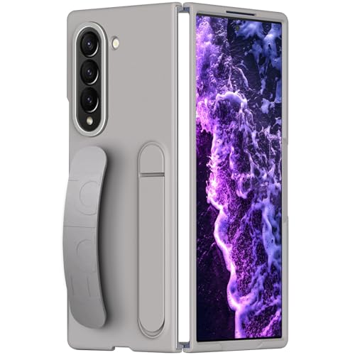 Schutzhülle für Samsung Galaxy Z Fold 3, mit Handschlaufe und Ständer, mit Displayschutzfolie, stoßfeste Schutzhülle mit Ständer, für Samsung Z Fold 3 5G, goldfarben Schutzhülle für Samsung Galaxy Z Fold 3, mit Handschlaufe und Ständer, mit Displayschutzfolie, stoßfeste Schutzhülle mit Ständer, für Samsung Z Fold 3 5G, goldfarben von Hovisi