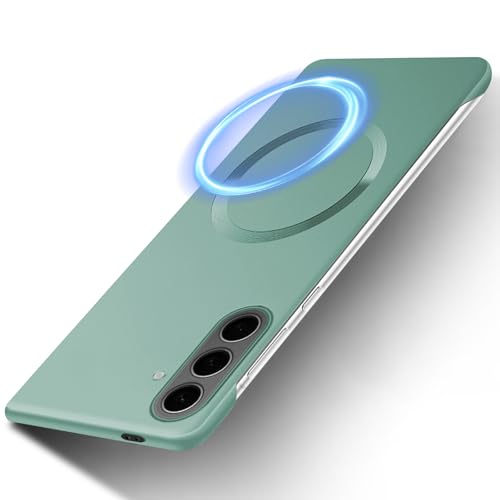 Ultra Slim Hülle für Samsung Galaxy S25 Plus Hülle mit Magnet [Randlos - Original Touch] Matt Slim Handyhülle mit Mag-Safe, Anti-Fingerabdruck Cover für Samsung S25 Plus 5G Hülle von Hovisi