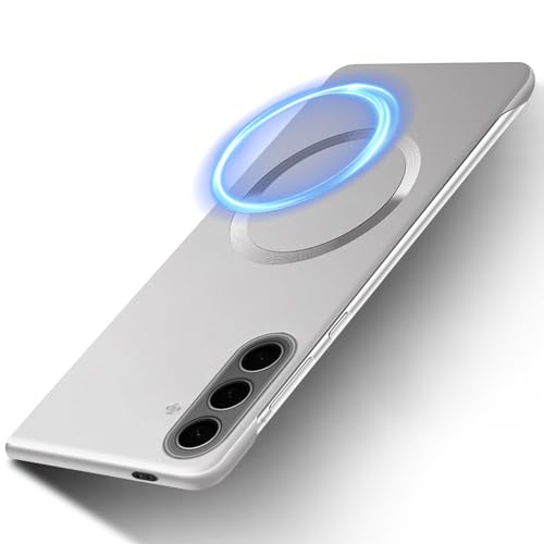 Ultra Slim Hülle für Samsung Galaxy S25 Plus Hülle mit Magnet [Randlos - Original Touch] Matt Slim Handyhülle mit Mag-Safe, Anti-Fingerabdruck Cover für Samsung S25 Plus 5G Hülle von Hovisi