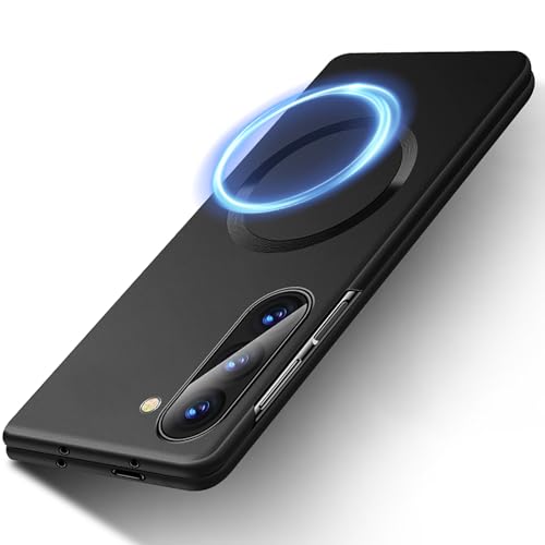 Ultra Slim Hülle für Samsung Galaxy Z Fold 5 Hülle mit Magnet [Randlos - Original Touch] Matte Slim Handyhülle mit Mag-Safe, Anti-Fingerabdruck Cover für Samsung Fold 5 5G Hülle von Hovisi