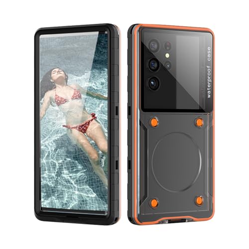 Wasserdicht Handyhülle für Samsung Galaxy S24 /S24 Plus /S24 Ultra /S24 FE [Unterwasser-Touchscreen] IPX8 Professionelle Wasserfeste Testfunktion Tauchen Hülle Cover Case für Samsung Universelle von Hovisi