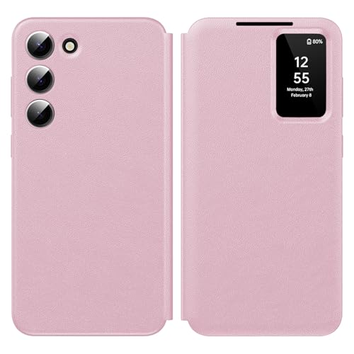 für Samsung A55 Smart View Hülle, Wallet Smartphone Case, für Samsung Galaxy A55 Handyhülle Clear View, Spiegel Flip, Kartenfach Cover, Sichtfenster, für Samsung A55 5G Smart View von Hovisi