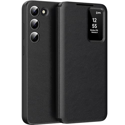 für Samsung S23 Plus Smart View Hülle, Wallet Smartphone Case, für Samsung Galaxy S23 Plus Handyhülle Clear View, Spiegel Flip, Kartenfach Cover, Sichtfenster, Galaxy S23 Plus 5G Smart View für Samsung S23 Plus Smart View Hülle, Wallet Smartphone Case, für Samsung Galaxy S23 Plus Handyhülle Clear View, Spiegel Flip, Kartenfach Cover, Sichtfenster, Galaxy S23 Plus 5G Smart View von Hovisi