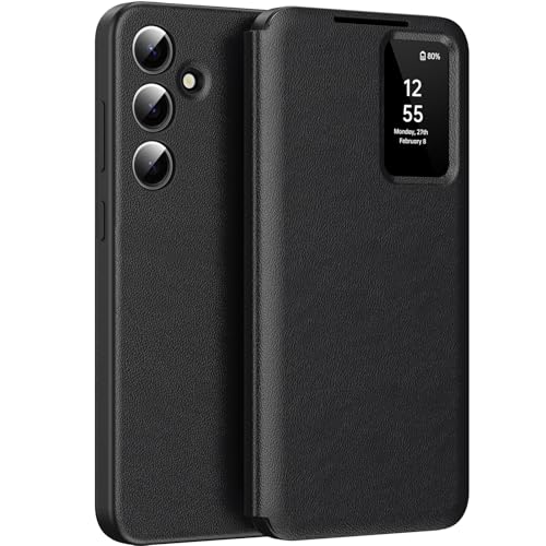 für Samsung S24 Plus Smart View Hülle, Wallet Smartphone Case, für Samsung Galaxy S24 Plus Handyhülle Clear View, Spiegel Flip, Kartenfach Cover, Sichtfenster, Galaxy S24 Plus 5G Smart View für Samsung S24 Plus Smart View Hülle, Wallet Smartphone Case, für Samsung Galaxy S24 Plus Handyhülle Clear View, Spiegel Flip, Kartenfach Cover, Sichtfenster, Galaxy S24 Plus 5G Smart View von Hovisi