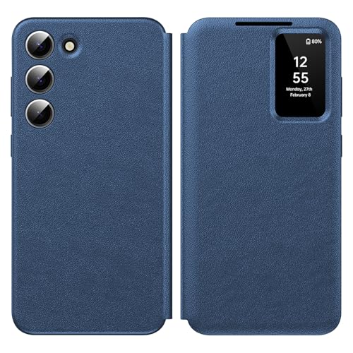 für Samsung S24 Smart View Wallet Smartphone Case, für Samsung Galaxy S24 Handyhülle Clear View, Spiegel Flip, Kartenfach Cover, Sichtfenster, für Samsung S24 Hülle Smart View von Hovisi