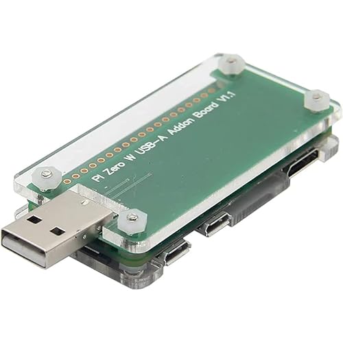 Kompatibel mit Raspberry Pi Zero USB Addon Expansion Board USBA Add On Extenstion Board mit Acrylhülle kompatibel für Raspberry Pi Zero 2W WH 1.3 von Howay