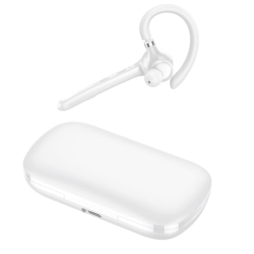 Handsfree Bluetooth Ohrhörer-Men Women, Headset mit integriertem Mikrofon, Wireless Kopfhörer Business-Stil Freisprechen im Ohr Kabelloses Headset mit Mikrofon, Geheimnisvolles Weiß Handsfree Bluetooth Ohrhörer-Men Women, Headset mit integriertem Mikrofon, Wireless Kopfhörer Business-Stil Freisprechen im Ohr Kabelloses Headset mit Mikrofon, Geheimnisvolles Weiß von Hoxe
