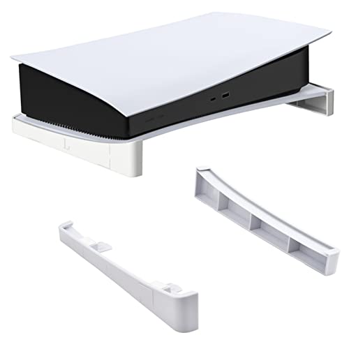 Hoxfly PS5 Konsole Horizontaler Ständer - Kompatibel mit PS5 Disc & Digital Edition, Zubehörhalter mit Anti-Rutsch-Basis, Weiß Hoxfly PS5 Konsole Horizontaler Ständer - Kompatibel mit PS5 Disc & Digital Edition, Zubehörhalter mit Anti-Rutsch-Basis, Weiß von Hoxfly