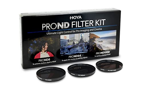 Hoya PRO ND KIT (8/64/1000) 62mm, Praktisches Set mit 3 verschiedenen Hoya PRP ND Filter zur Lichtreduzierung, Graufilter, ND Filter, Langzeitbeleuchtung, Hochwertig von Hoya