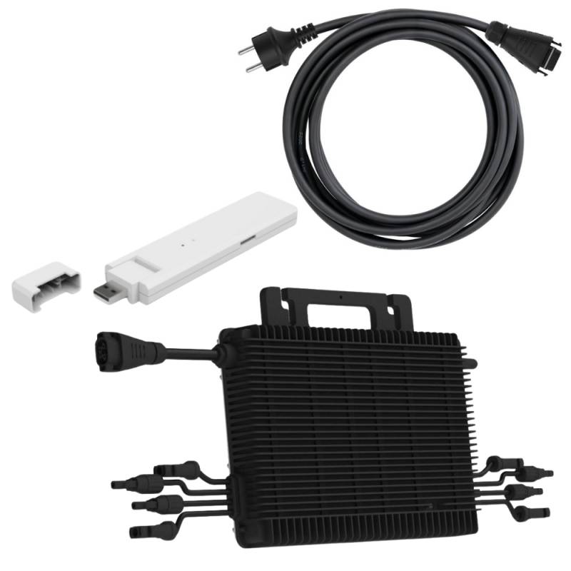 Hoymiles HMS-1600-4T Mikrowechselrichter + Anschlusskabel 15m + Wlan-Stick-S 0% MwSt nach §12 Abs. 3 UstG von Hoymiles
