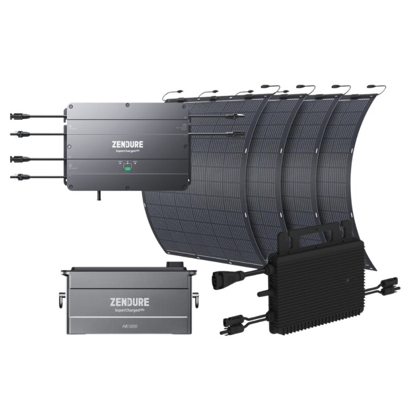 Hoymiles Mikrowechselrichter HMS-800W-2T + 4x 210W Solarpanel + 1x AB1000 Akku Set von Hoymiles