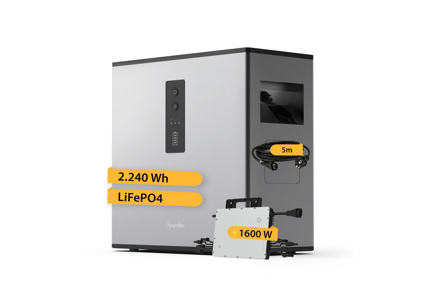 Hoymiles Solarbatterie MS-A2 für Solaranlagen LiFePo4 - private Stromerzeugung Solarladegerät (mit WiFi, 2.240Wh, mit oder ohne HMS Wechselrichter & 5m AC-Kabel, Solarspeicher für Balkonkraftwerke, langlebig & einfache Installation) Hoymiles Solarbatterie MS-A2 für Solaranlagen LiFePo4 - private Stromerzeugung Solarladegerät (mit WiFi, 2.240Wh, mit oder ohne HMS Wechselrichter & 5m AC-Kabel, Solarspeicher für Balkonkraftwerke, langlebig & einfache Installation) von Hoymiles