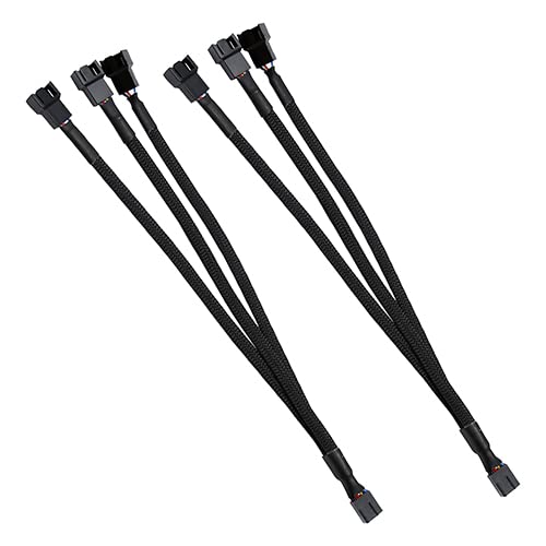 Cable Matters 2 Pack 3-Way 4-Pin PWM Fan Splitter Kabel für Lüfter Verteiler Länge30 cm von Hoypeyfiy