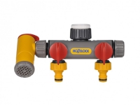 Hozelock Flowmax 3-Wege-Wasserhahnanschluss, Hahnanschluss, Männlich/Weiblich, PVC, Grau, Rot, Gelb von Hozelock