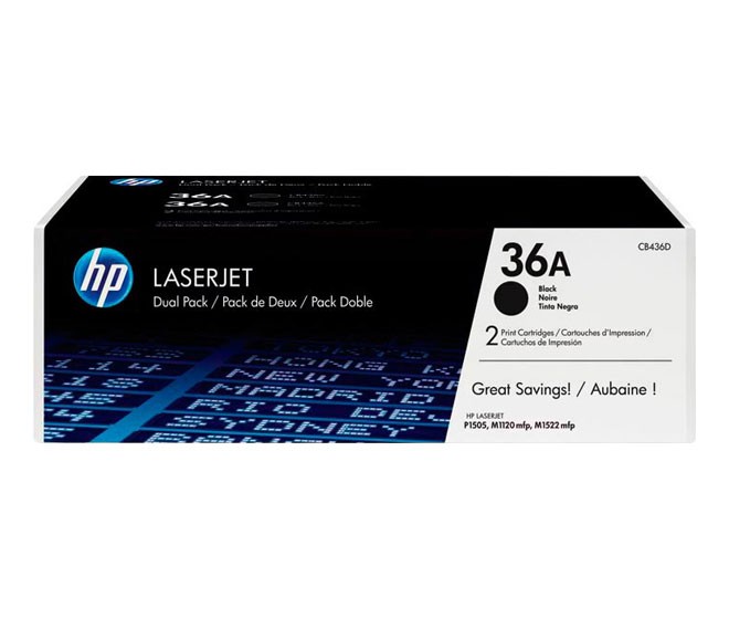 Hp Lasertoner Doppelpack CB436AD schwarz 2x 2.000 Seiten Hp Lasertoner Doppelpack CB436AD schwarz 2x 2.000 Seiten von Hp