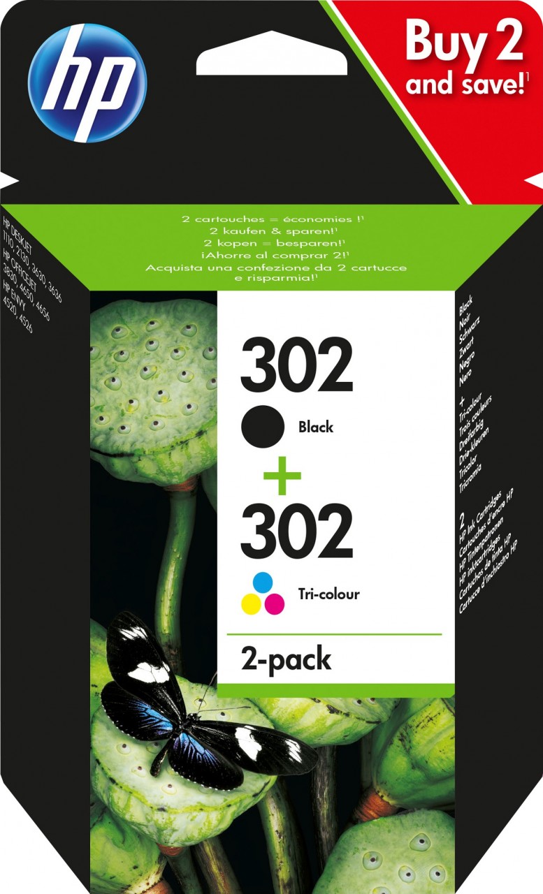 Hp Tinten Kombipack X4D37AE schwarz/color NR. 302/F6U66AE, NR.302/F6U65AE Hp Tinten Kombipack X4D37AE schwarz/color NR. 302/F6U66AE, NR.302/F6U65AE von Hp