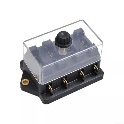 HpLive 4-Fach Sicherungshalter Sicherungsblock Schwarzer Sicherungsträger ATO ATC In-line Fuse Box Flat Fuse für LKW Yacht von HpLive