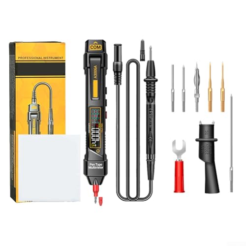 HpLive A3006A Stiftmultimeter Digitales Multimeter, 4000 Counts AC/DC Spannungstester Multifunktionsprüfer mit Zubehör NCV-Funktion Taschenlampe(A3006 Pro) von HpLive