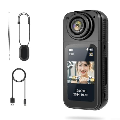 HpLive Wasserdicht 4K Action Kamera mit 1,47" LCD, Magnethalterung und Freihändige POV für Vlogging, 2.7K 15fps, 180° Weitwinkel, WLAN(Schwarz) von HpLive