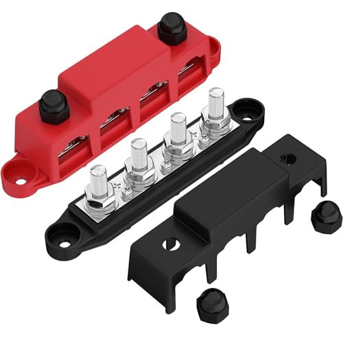 Hpamba Sammelschienen Verteilerblock 250A Stromverteilerblock Sammelschiene Stromverteilerblock M8 Batterie-Sammelschiene Busbar Für Auto Rv Boat Yacht Für Automobilboot Für Boot Wohnwagen Wohnmobil von Hpamba