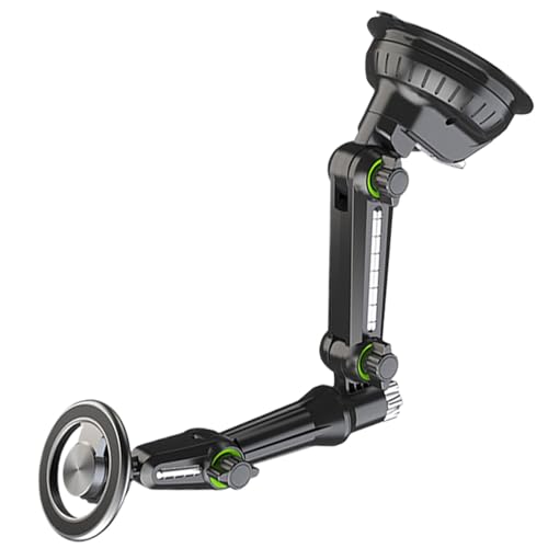Hqunjikp Handyhalterung für das Armaturenbrett, verstellbare Armaturenbrett-Handyhalterung, magnetisch, starke Tragkraft, Windschutzscheibe, Smartphone-Ständer, Automobil-Organizer für Pickup, LKW von Hqunjikp