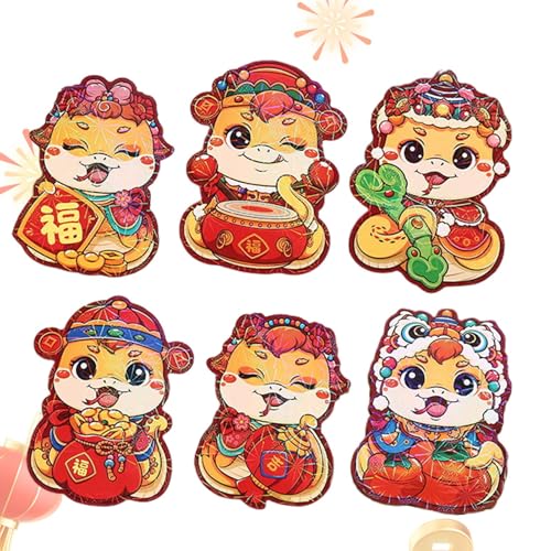 Hqunjikp Rote Briefumschläge für chinesisches Neujahr, Cartoon-Glücks-Geldumschläge, dicker Geldhalter, rote Glücks-Umschläge, Hong Bao, für Neujahr, Frühlingsfest, Geburtstag Hqunjikp Rote Briefumschläge für chinesisches Neujahr, Cartoon-Glücks-Geldumschläge, dicker Geldhalter, rote Glücks-Umschläge, Hong Bao, für Neujahr, Frühlingsfest, Geburtstag von Hqunjikp