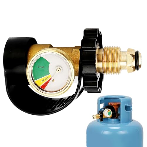 Hqunjikp -Tankadapter, sichere Füllstandsanzeige, -Messgeräte | QCC1/Typ 1 Anschluss, staubdichtes Tankdruckmessgerät, Leckdetektor für LP-Tanks, Grill, Heizung von Hqunjikp