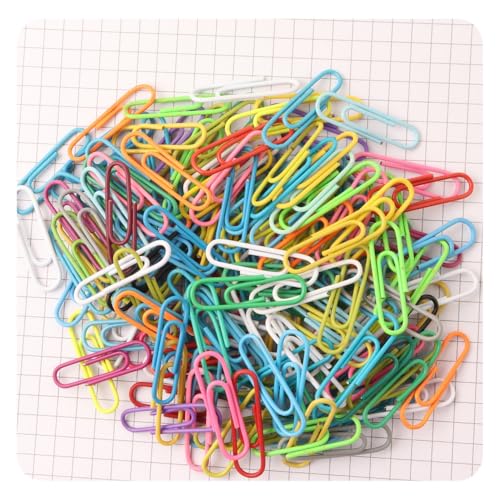 Hrlace 100 Stück Büroklammern 28mm farbige Metallbüroklammern Kunststoffbeschichtete Kleine Büroklammern Langlebige und Rostbeständige Büroklammern für Papiere Schul- und Büromaterial Mischfarben Hrlace 100 Stück Büroklammern 28mm farbige Metallbüroklammern Kunststoffbeschichtete Kleine Büroklammern Langlebige und Rostbeständige Büroklammern für Papiere Schul- und Büromaterial Mischfarben von Hrlace