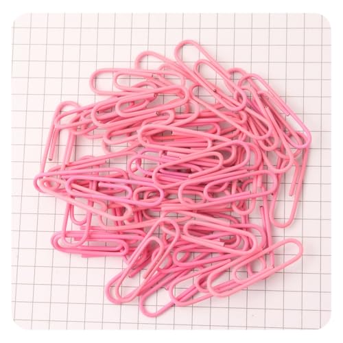 Hrlace 100 Stück Rosa Metallbüroklammern 28mm mit Kunststoffbeschichtung - Langlebig und Rostbeständig - Ideal für Papiere, Schul- und Büromaterial Hrlace 100 Stück Rosa Metallbüroklammern 28mm mit Kunststoffbeschichtung - Langlebig und Rostbeständig - Ideal für Papiere, Schul- und Büromaterial von Hrlace
