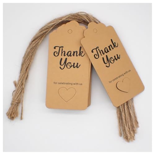 Hrlace Dankeschön-Anhänger Geschenkanhänger Kraftpapier Etiketten Tags Danke Karten Vintage Anhänger mit Schnur Naturjuteschnur für DIY Geschenkverpackung Hochzeitsdeko Geschenke 8# 50 Stück Hrlace Dankeschön-Anhänger Geschenkanhänger Kraftpapier Etiketten Tags Danke Karten Vintage Anhänger mit Schnur Naturjuteschnur für DIY Geschenkverpackung Hochzeitsdeko Geschenke 8# 50 Stück von Hrlace