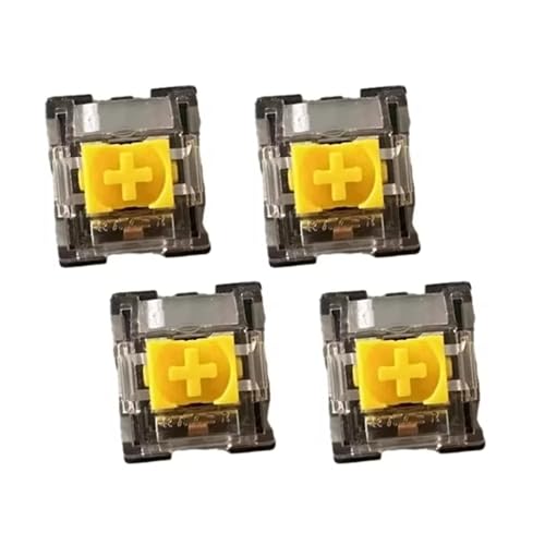 Hrtyvhin 4pcs Gelbe Schalter Für V3Pro Tenkeyless Mechanical Gaming Tastaturen Und Andere Mit 3Pin LED Switches von Hrtyvhin