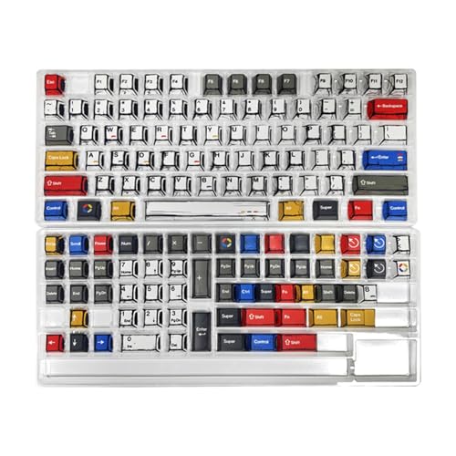 Hrtyvhin Einzigartige Farbschlüsselkaps Für 136 Schlüsselkap Set Für Mechanzial Tastaturen Verbessern Die Desktop Ästhetik von Hrtyvhin