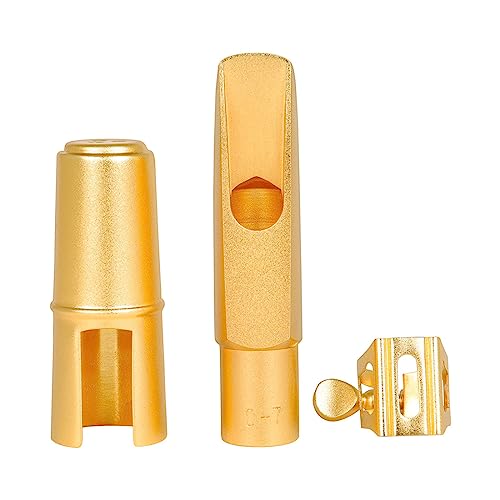 Metall-Ligatur-Clip-Verschluss für Altsaxophon mit Saxophon-Mundstück, Messing, für Altsaxophon, Zubehör-Sets Metall-Ligatur-Clip-Verschluss für Altsaxophon mit Saxophon-Mundstück, Messing, für Altsaxophon, Zubehör-Sets von Hrtyvhin