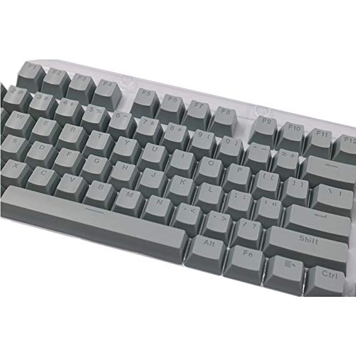 Pudding Keycaps - Double Shot PBT Keycap Set für mechanische Tastaturen, Full 104 Tasten Set, OEM Profil, Standard-Layout Grau von HshDUti