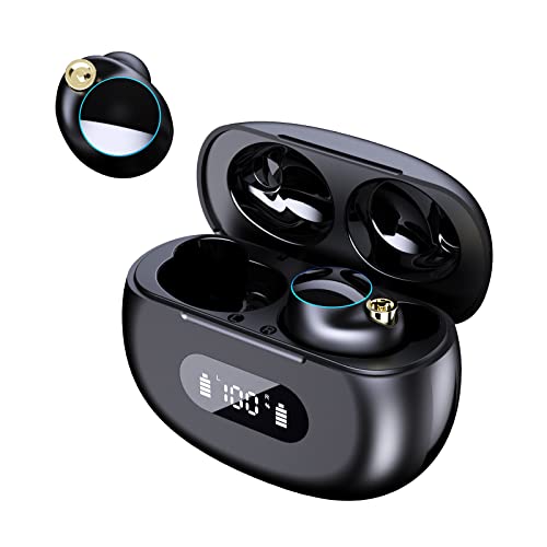 Hsility Bluetooth-Kopfhörer EDR LED-Anzeige Stereo-Sound Bluetooth-Kopfhörer mit tragbarer Ladehülle für iPhone Android Sport Laufen im Freien von Hsility