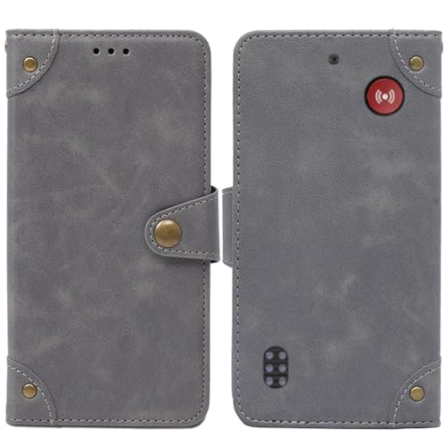 HsinchuTien Flip Grau Schutz Hülle Case Etui Leder Tasche Handyhülle Klassisch Kartenfach Cover Für Doro Leva X10 2.4 inch HsinchuTien Flip Grau Schutz Hülle Case Etui Leder Tasche Handyhülle Klassisch Kartenfach Cover Für Doro Leva X10 2.4 inch von HsinchuTien