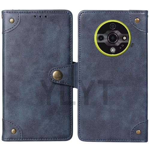 HsinchuTien Flip TPU Silikon Blue Schutz Hülle Case Etui Leder Tasche Handyhülle Klassisch Kartenfach Cover Für Ulefone Armor X31 6.56 inch von HsinchuTien