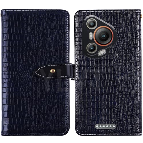 HsinchuTien Flip TPU Silikon Case Etui Blau Leder Tasche Schutz Hülle Handy Horizontale Standfunktion Magnetverschluss Cover Für Blackview BL7000 6.78 inch von HsinchuTien