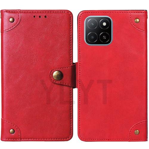 HsinchuTien Flip TPU Silikon Rot Schutz Hülle Case Etui Leder Tasche Handyhülle Klassisch Kartenfach Cover Für Honor X8c 4G 6.7 inch HsinchuTien Flip TPU Silikon Rot Schutz Hülle Case Etui Leder Tasche Handyhülle Klassisch Kartenfach Cover Für Honor X8c 4G 6.7 inch von HsinchuTien