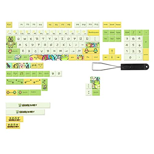 Hsjia 135 Tasten PBT XDA Tastenkappe 7U Leertaste Split Leertaste Kappe für mechanische Tastatur Tastenkappe von Hsjia