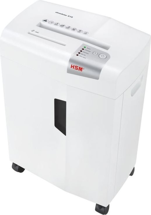 HSM Aktenvernichter shredstar X15, Partikelschnitt: 4x37 mm Schnittleistung: 15 Blatt (80 g/qm), Auffangvolumen: 26 L - 1 Stück (1030121) von Hsm
