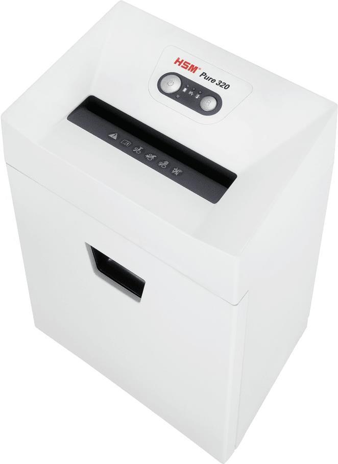 HSM Pure 320 Aktenvernichter Streifenschnitt 3.9 mm 25 l Blattanzahl (max.): 8 Sicherheitsstufe 3 Vernichtet auch Büroklammern, CDs, DVDs, Heftklammern (2330121) von Hsm