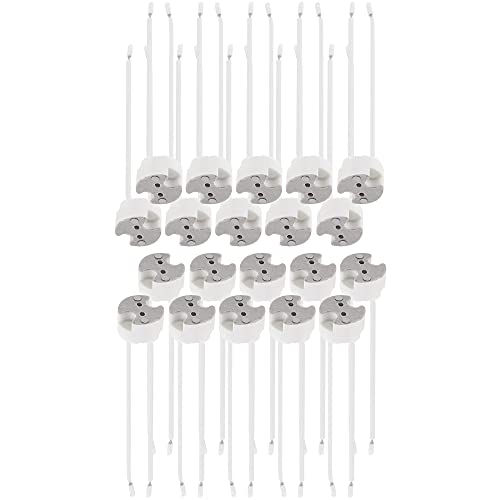 Hsthe Sea LED MR16 Sockel, 20 Stück G5.3 Halogenlampenbirne Keramikstecker Drahtadapter, Glühlampen CFL Halter Sockel Stecker Konverter, mit 2-poliger Anschlussklemme von Hsthe Sea