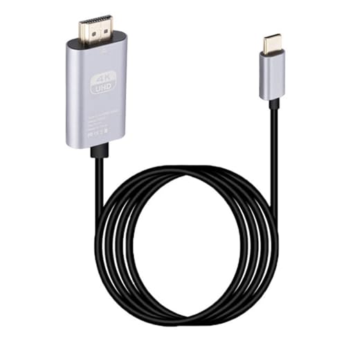 Hsthe Sea Typ-C-auf-HDMI-Kabel, 2 Meter, 4K60Hz HD-Adapterkabel kann zum Verbinden von Spielekonsolen, Mobiltelefonen, Tablets, Laptops und Anderen Geräten verwendet Werden von Hsthe Sea