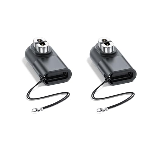 2 Stück USB C Buchse Ladeadapter Kompatibel für Aeropex/Shokz OpenRun Mini/OpenRun/OpenRun Pro/OpenComm, [mit Trageband] Ladeadapter für Shokz – Schwarz von Hsupez