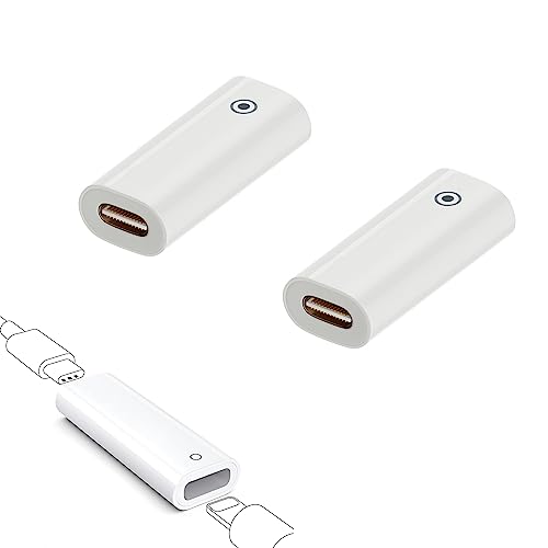 2 Stück USB-C auf Apple Pencil Adapter, Typ C auf iPencil Adapter Kompatibel mit Apple Pencil 1st Gen/iPad 10th, Lade Pencil Adapter Ladegerät für Apple Pencil 1st Gen iPad 10th von Hsupez