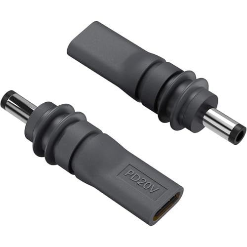 Hsupez 2 Stück USB C auf DC Power Adapter, DC5521 auf USB C, PD100W USB C Buchse auf DC5521 Stecker, USB Typ C zu DC 20V 5521 Power Kabel, USB-C Power Ladekabel für Laptop Router Hsupez 2 Stück USB C auf DC Power Adapter, DC5521 auf USB C, PD100W USB C Buchse auf DC5521 Stecker, USB Typ C zu DC 20V 5521 Power Kabel, USB-C Power Ladekabel für Laptop Router von Hsupez