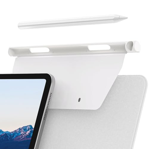 Pencil Stifthalter für Apple Pencil 2. Generation Hülle Kompatibel mit Magic Keyboard, Smart Keyboard Folio und Anderen Magnetisch Hülle, Stylus Pen Halter für iPad (Weiß) von Hsupez