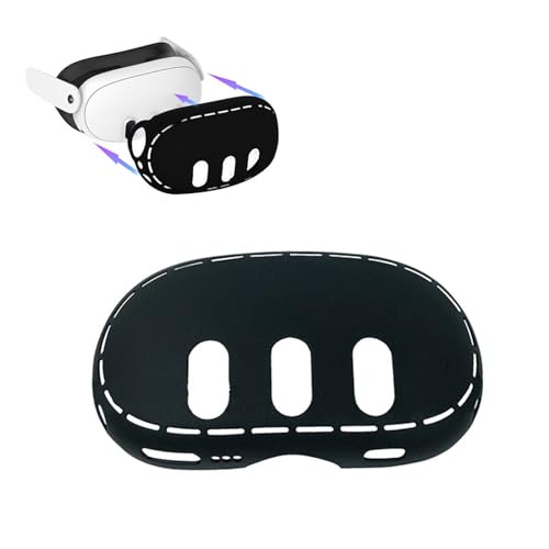 Schutzhülle aus Silikon, VR Headset Shell Schutzhülle für Meta Quest 3,Silikon VR Shell Front Face Protector Abdeckung Kompatibel mit Meta Quest 3 Schockproof & umfassender Schutz für VR (schwarz) Schutzhülle aus Silikon, VR Headset Shell Schutzhülle für Meta Quest 3,Silikon VR Shell Front Face Protector Abdeckung Kompatibel mit Meta Quest 3 Schockproof & umfassender Schutz für VR (schwarz) von Hsupez