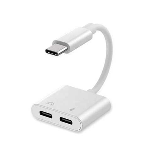 USB C Kopfhörer Adapter und Laden, USB C Splitter 2 in 1, PD 60W Schnellladung, Doppel USB C Buchse Adapter, USB C Doppelstecker Kopfhörer und Laden Verteiler, Unterstützt verschiedene Typ-C-Geräte USB C Kopfhörer Adapter und Laden, USB C Splitter 2 in 1, PD 60W Schnellladung, Doppel USB C Buchse Adapter, USB C Doppelstecker Kopfhörer und Laden Verteiler, Unterstützt verschiedene Typ-C-Geräte von Hsupez